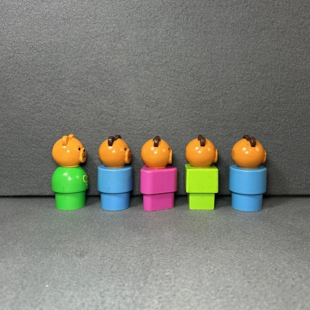 Vintage 1984 Fisher Price Little‎ People Chunky Figures Lot of 5 Teddy Bear